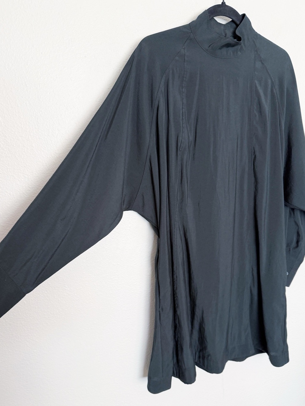 COS Batwing Sleeve Mini Dress High Neck Modal Oversized US 8 - Picture 4 of 12